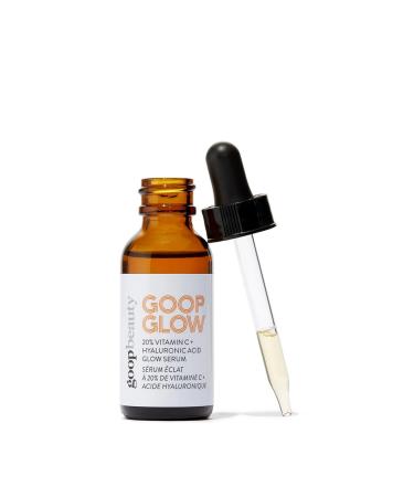goop 20% Vitamin C + Hyaluronic Acid Serum | Improves Tone  Texture  & Hydration | L-ascorbic Acid and Hyaluronic Acid | 1 fl oz Paraben and Silicone Free