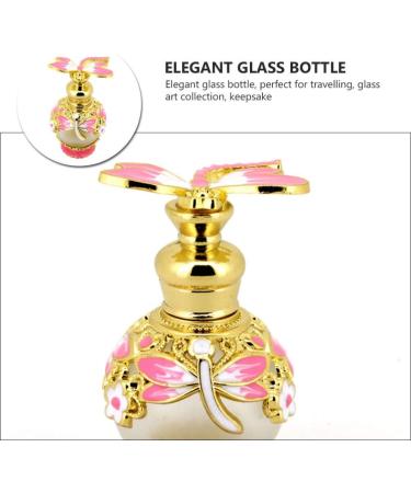 minkissy Glass Containers Empty Perfume Bottle 15ML Jeweled Vintage Refillable Essential Oil Dropper Bottle Decorative Dropper Bottle for Home Travel Retro Perfume Bottle Perfume Ornament Pink - Buy Online on GoSupps.com