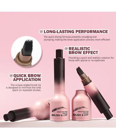 Waterproof Eyebrow Pencil Square Angled Eyebrow Brush Eyebrow Brush Eyebrow Pen Hair Effect Microblading Eyebrow For Drawing Eyebrows Hairline Beard (#06Grayblack) - Buy Online on GoSupps.com