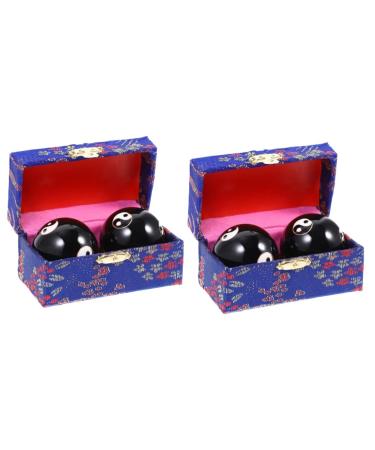 Tovinanna 4 piece massage globe meditation roller ball massage stress balls stress balls tool massage ball balls massage handmade balls magnetic handball fitness equipment metal old