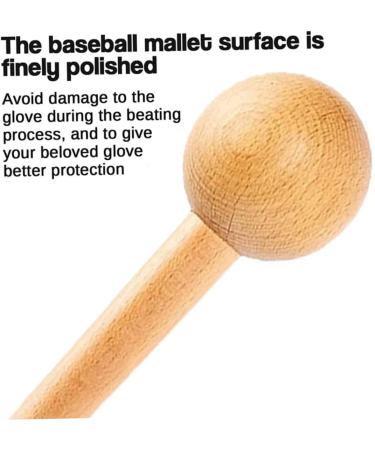 Heavy Wooden Baseball Glove Mallet - Durable 31x6.8 cm Hammer for Perfectly Shaping Gloves | Shop Internationally - Buy Online on GoSupps.com