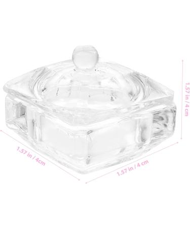 Milisten Glass Jar Candy Jar Decor Nail Art Accessories Nail Dish for Acrylic Nails Nail Cups Nail Dish with Lid Nail Art Liquid Holder Nail Art Dish Dappen Dish Castor Glass Heart-shaped 1 - Buy Online on GoSupps.com