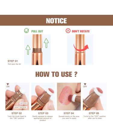Joyeee 6 Pcs Liquid Contour Wand Shimmer Blush Highlighter Contour Stick with Cushion Applicator Blendable Travel Friendly Multifunctional Face Beauty Combination for Shaping & Glowing Effect#1 Jomultistick015 - Buy Online on GoSupps.com