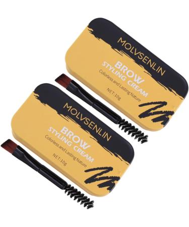 BIUDECO 2 Pcs Eyebrow Styling Cream Waterproof Suit Wax Stick Brow Pomade Eyebrow Wax Pen Lip Gloss Kit - Buy Online on GoSupps.com