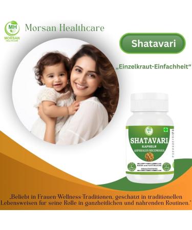  Morsan Healthcare Morsan Healthcare Shatavari (Asparagus racemosus) Capsules | Pack of 60 x 500 mg Vegetarian Capsules | Natural Food - Buy Online on GoSupps.com
