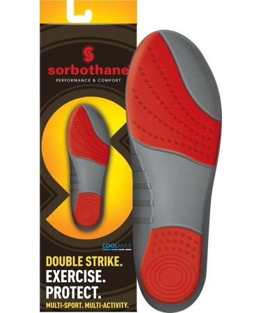 Sorbothane Double-Stitched Insoles - Yellow EU 44-45 (UK 10) | Premium Comfort for All-Day Support - International Shipping Available - Buy Online on GoSupps.com