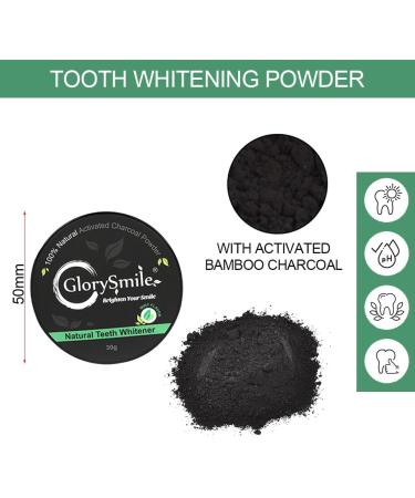 Natural Charcoal Tooth Whitening Powder - Activated Carbon for Whiter Teeth & Effective Cleaning - Buy Online on GoSupps.com