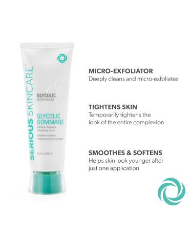 Serious Skincare Glycolic Gommage Extreme Renewal Facial Mask - Micro Exfoliation for Radiant Skin & Decongest Pores - 4.5 oz - Buy Online on GoSupps.com