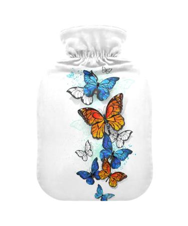 Heat bottle with reference 1 l of hard-wearing warm-up bag for handwheel warmer shoulder and neck pain cramps heating press and heat therapy pattern with a colorful butterfly watercolor_472