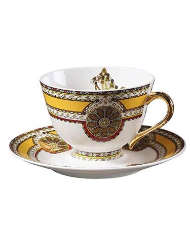 Coffee Cups and Tea Cups Ceramics Cups and Saucers Set Wear-Resistant and Wear-Resistant House Kitchen Office
