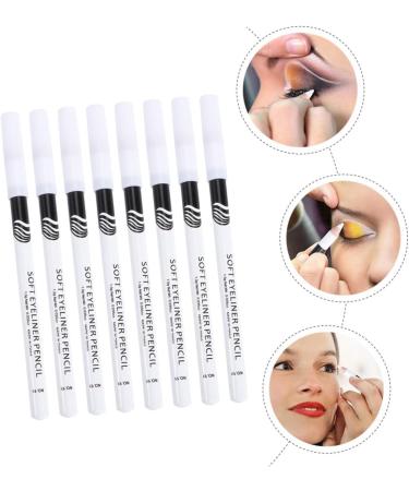 DRESSOOS 24pcs Eyeliner Pencil Eye Makeup Tool Liquid Eyeliner Highlighter Eye Liner Woman Wooden Pole White - Buy Online on GoSupps.com