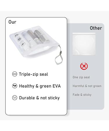 ECOHUB Airport Security Liquids Bags - 2 Pack Clear TSA Approved Travel Toiletry Bags with Zip Lock and Carrying Handle - Buy Online on GoSupps.com