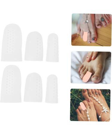Silicone High Heel Protectors 8 Pairs - Foot Pain Relief & Comfort - White 6x3cm - Buy Online on GoSupps.com