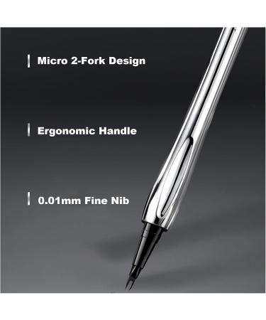 Cooklesa Eyebrow Natural Waterproof Eyebrow Pen With Microfine Tip Two-Pronged Eyebrow Pencil with Micro-fork Tip 3D Waterproof Microblading Eyebrow Pen (01Brown) - Buy Online on GoSupps.com
