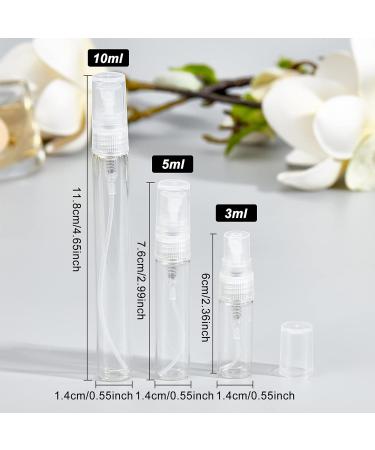 BENECREAT Mini Glass Spray Bottles - 30 Pack (3ml/5ml/10ml) with Pipettes for Perfume & Cosmetics - Travel-Friendly Atomizers - Buy Online on GoSupps.com