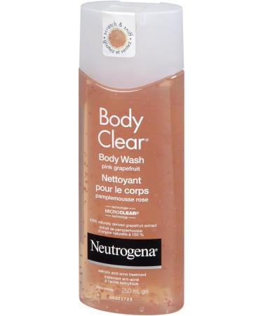 Neutrogena Body Clear Acne Body Wash - Maximum Strength Salicylic Acid Vitamin C - Oil Free - Pink Grapefruit Scent - 250ml Body Clear - Pink Grapefruit - Buy Online on GoSupps.com