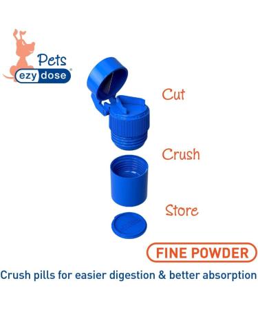 EZY DOSE Pet Pill Crusher & Cutter for Dogs - Safely Cut & Crush Pills Vitamins & Tablets - BPA Free Easy to Use Perfect for Hiding Medication in Treats - Buy Online on GoSupps.com