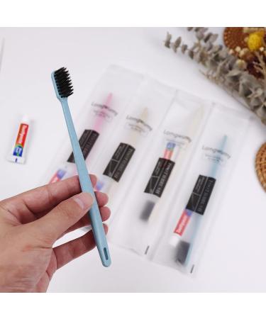 Disposable Toothbrush Set for Hotels & Travel - Individually Packaged 4 Colors | Zahndrossel - Practical & Tender (Pack of 52) - Buy Online on GoSupps.com