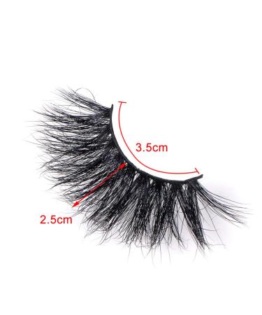 FOXSCOS 1 Pair 25mm 3D Mink Eyelashes | Natural Fluffy False Eyelashes | Siberian Mink Strip Lashes - Model MG20 - Buy Online on GoSupps.com