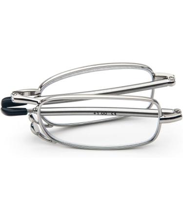 Shop Cokobin Foldable Reading Glasses - Stainless Steel Anti-Blue Light +3.5 Magnification Hard Shell Case - Ideal for Men & Women - Buy Online on GoSupps.com
