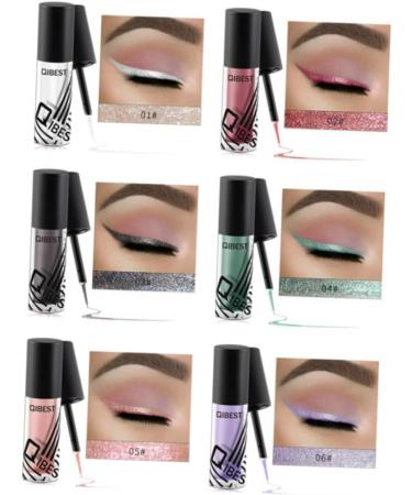 POPETPOP 6pcs Eyeshadow Metallic Eye Shadow Eye Shadow Shiny Glitter Shinny Eyeliner Liquid Eyeliner Flash - Buy Online on GoSupps.com