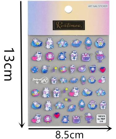 Bunny Charms Manicure DIY Nail Art Decor Craft Sticker 3D Nail Art Sticker(02) Style2 - Buy Online on GoSupps.com