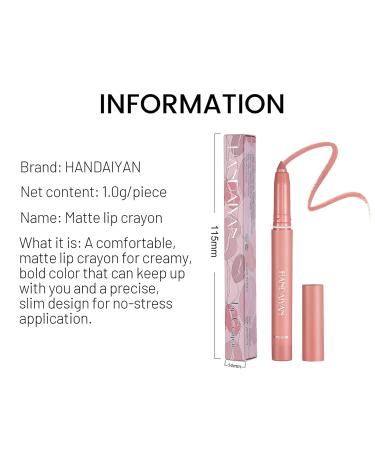 ZITIANY Matte Crayon Lipstick #06 Camine - Long Lasting Velvet Lip Pencil - Buy Online on GoSupps.com