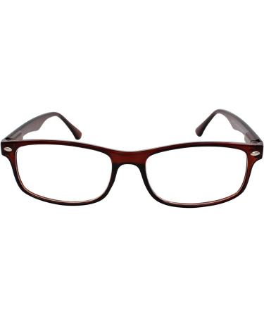 TBOC Reading Glasses +4.00 for Men & Women - Stylish Brown Frames | Ideal for PC & Mobile Use | Presbyopia Aid (1 Pack) - Buy Online on GoSupps.com