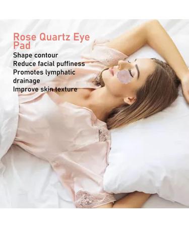 Verdant Touch Rose Quartz Cooling Eye Cover - 2PCs | Migraine Relief & Puffiness Elimination - Buy Online on GoSupps.com