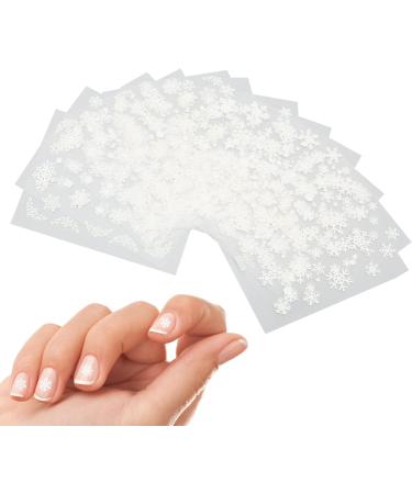 Nail Art Stickers New Year Theme 12 Sheets Snowflake Nail Stickers Manicure Decals for Professional Salon for Home - Buy Online on GoSupps.com