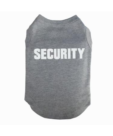 Dog shirt T-shirts puppy summer clothing dog tank top vest security sweat shirt for small dog medium dog cat (xs gray) XS gray