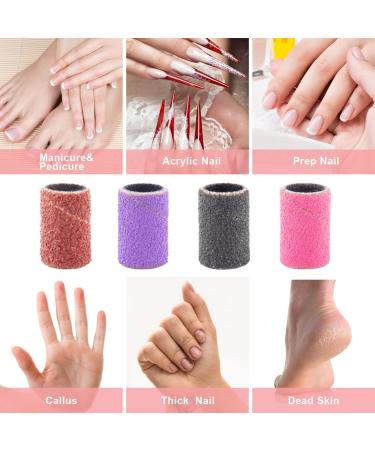 Professional Nail Sanding Bands Set - 240 Pieces Coarse Fine Grit Sanding Bands for Nail Drill with 2 Bonus Bits - 80120180240 - Buy Online on GoSupps.com