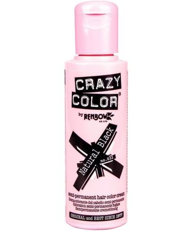 Crazy Color Set of 2 Semi-Permanent Hair Coloring Natural Black 100 ml - Buy Online on GoSupps.com