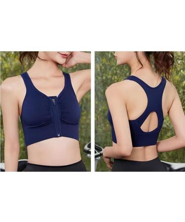XWSM Women's Sport Bras with Zipper | Wirefree Adjustable Yoga & Workout Top - Full Support Daily Leisure Small Black - Buy Online on GoSupps.com