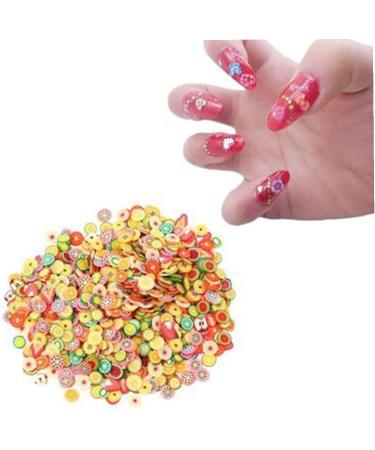 TOSSPER 1000 Pcs 3D Polymer Clay Tiny Fruit Slices - Nail Art DIY Design Wheel Decorations - Buy Online on GoSupps.com