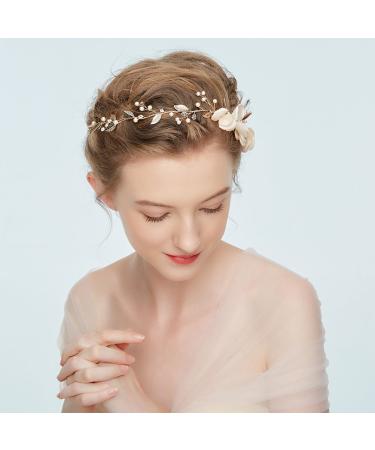 Elegant Pearl Hair Vine Wedding Headband | Bridal Headpiece for a Stunning Look - Buy Online on GoSupps.com