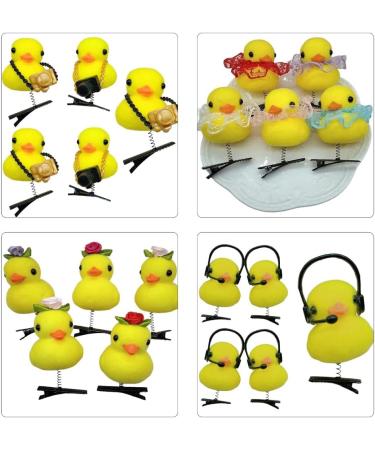 AJTUTUS Imitation Duck Hair Clip Lovely Duckling with Rose Sunglasses Side Clip for Girl Yellow Hair Clip Realistic Duck - Buy Online on GoSupps.com
