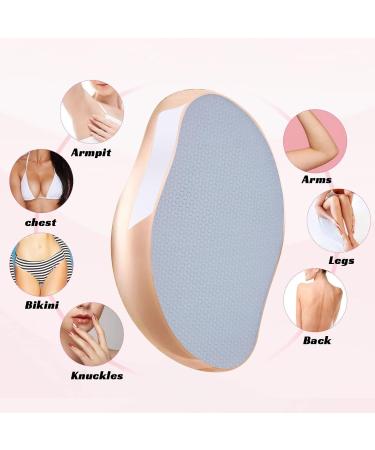 Crystal Hair Eraser - Painless Hair Removal Tool Reusable Non-Irritant Exfoliator for Smooth Skin - Ideal for Legs & Underarms Unisex - Gold - Buy Online on GoSupps.com