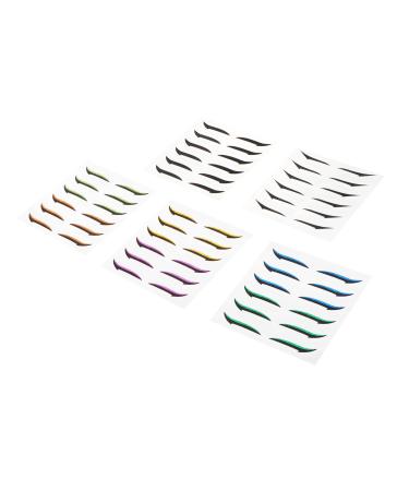 FOYTOKI 72 Pairs Glitter Eyeliner Double Sided Eyelid Tape Eye Make up Transfers Eyeliner Instant Sticker