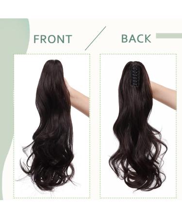 Buy Sego 45cm Ponytail Hair Extension - Voluminous Wavy Dark Brown Clip-In Braid - 140g Synthetic Hair - Buy Online on GoSupps.com