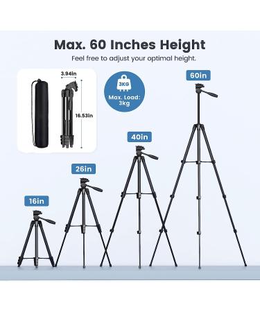 MoKo Camera Tripod for iPad & iPhone with Travel Bag - Universal Holder & Wireless Remote - Phone, Camera, Webcam & Projector Stand - Buy Online on GoSupps.com