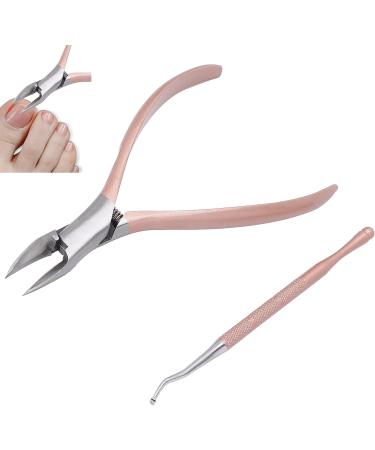 Verdant Touch Toenail Lifter Stainless Steel Toenail Nippers and Lifter Set Professional Ingrown Nail Pedicure Tools Rose Gold for Precision Nail Care - Buy Online on GoSupps.com