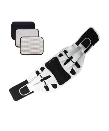 Lumbar Back Brace - Back Reliever Belt | Back Reliever Spinal Belt for Men Women Lower Back Brace Waist Support Belt for Gym Fitness Black E - Buy Online on GoSupps.com