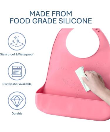 Silicone Adult Bibs for Elderly Adjustable Adult Bibs for Men Women Washable Adult Silicone Bibs with Crumb Catcher bibs - Buy Online on GoSupps.com