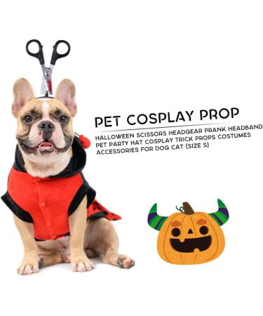 Mipcase 2-Pack Pet Halloween Costume Headgear | Fake Bloody Knife & Scissors | Perfect for Halloween Parties - Buy Online on GoSupps.com