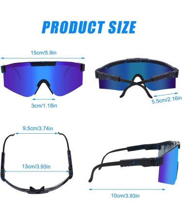 XZMCAT Polarized Bicycle Glasses - UV 400 Outdoor Sports Safety Glasses for Cycling Fishing & Running with Case & Accessories - Buy Online on GoSupps.com