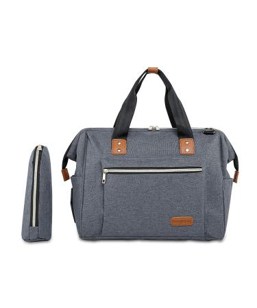 SONARIN Baby Nappy Changing Bag with Insulated Pocket Satchel Waterproof Large Capacity Stylish and Durable Dark Gray