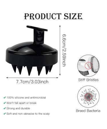 4-Piece Silicone Scalp & Shampoo Brush Set | Stimulate Hair Growth | Wet & Dry Head Massage Brushes - Buy Online on GoSupps.com