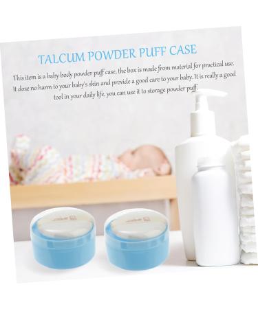 2 pi ces Bo te de Rangement pour Poudre Gar on Fille tui Doux pour Houppette de Protection Peau D licate et Tout- Design Pratique et L ger Bleu - Buy Online on GoSupps.com