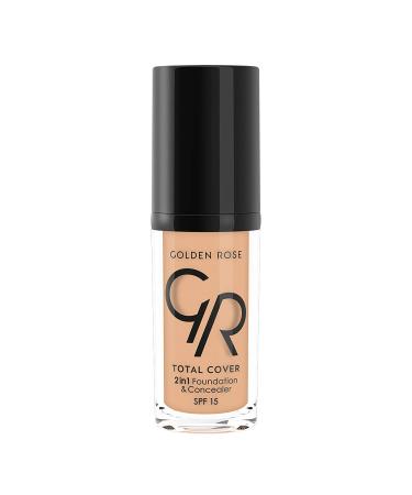 2 In 1 Foundation And Concealer - Total Cover - N12 Light Beige - Golden Rose - Makeup - Tc12 Light Beige 30 Ml
